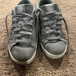 Women’s gray and white K Swiss sneakers
